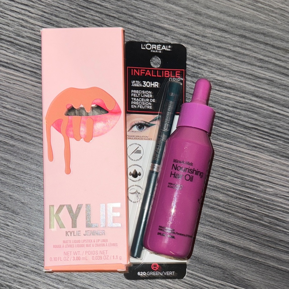 The Diva Set | Kylie Cosmetics Lip Kit, EVANYC & L’Oréal eyeliner, green